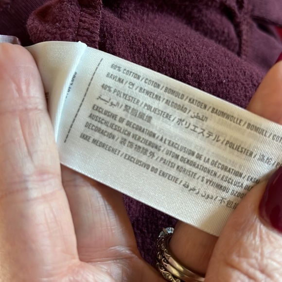 Abercrombie & Fitch Maroon Hoodie Sweatshirt Mini Dress - Picture 7 of 7